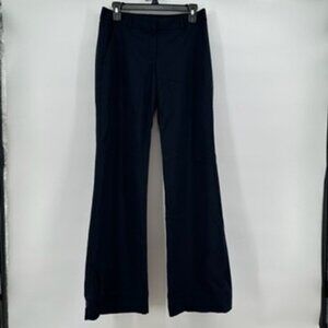 Theory Women's Navy Blue Wool Blend Flare Leg Dress Pants Size 4